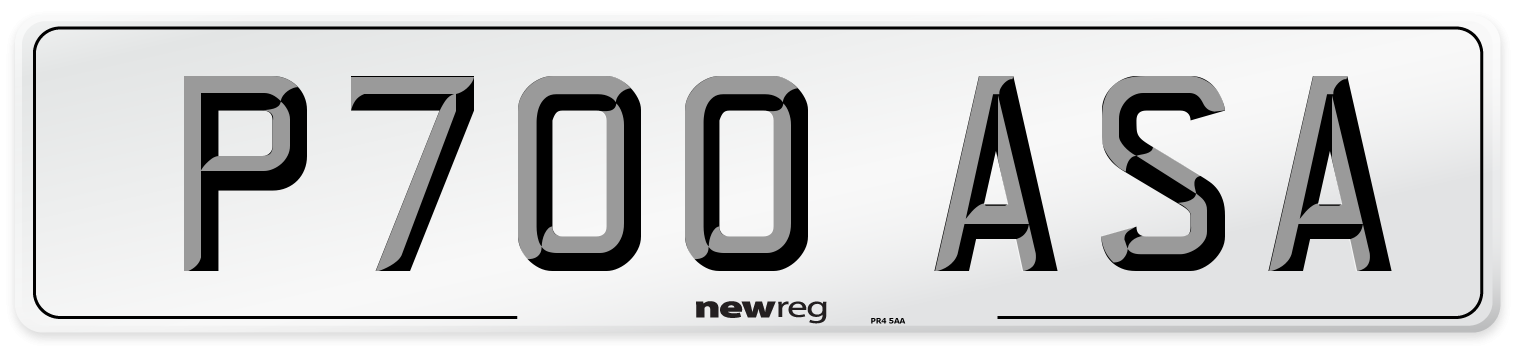 P700 ASA Number Plate from New Reg